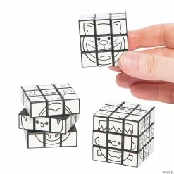 Coupon 🤩 Color Your Own 🧛 Halloween Mini Puzzle Cubes - 12 Pc. 💯