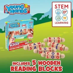 Top 10 💯 Creative Kids Wooden Reading Blocks - Set of 5 Spinning Alphabet Blocks for Kids, Toddlers ⌛ -Throwing Toys Shop creative kids wooden reading blocks set of 5 spinning alphabet blocks for kids toddlers14152702 a03NOWA