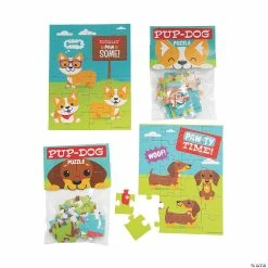 Promo ✔️ Dog Party Jigsaw Puzzles - Set of 12 🔥