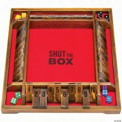 Deals ⌛ GoSports Shut the Box Premium Wooden Dice Game, Classic 4 Player Family Board Game 🔔