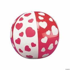 Flash Sale ✔️ Inflatable 5" Heart Mini Beach Balls - 12 Pc. ✔️