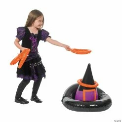 Hot Sale 😀 Inflatable Witch Hat Ring Toss 🦇 Halloween Game 🔔 -Throwing Toys Shop inflatable witch hat ring toss halloween game25 9068 a02