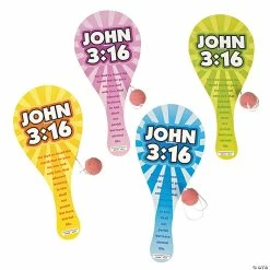 Flash Sale ✨ John 3:16 Paddleball Games - 12 Pc. 😍
