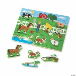 Best Sale 🥰 Melissa & Doug Old MacDonald's Farm Sound Jigsaw Puzzle 👏
