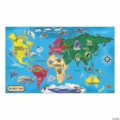 Outlet 🔔 Melissa & Doug World Map Floor Jigsaw Puzzle 🌟