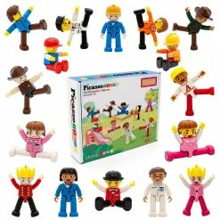 Hot Sale ⭐ PicassoTiles 16 Piece Character Figure Set PTA08 ⭐