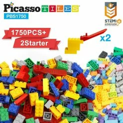 Hot Sale 🥰 PicassoTiles 1750 Piece Building Brick Set PBS1750 😍