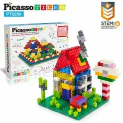 Buy 🧨 PicassoTiles 259 Piece Magnetic Brick Tile and Brick Building Set 👏