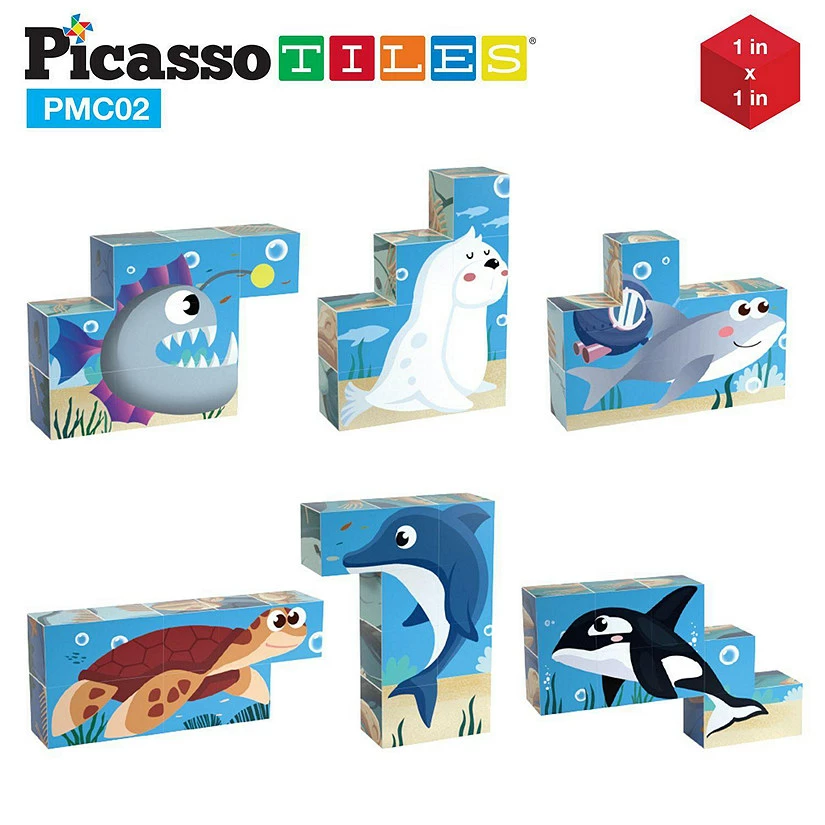 Top 10 β€οΈ PicassoTiles - 63pcs Sea Ocean Animal Magnetic Puzzle Cubes, PMC02 π 3 Top 10 β€οΈ PicassoTiles - 63pcs Sea Ocean Animal Magnetic Puzzle Cubes, PMC02 π