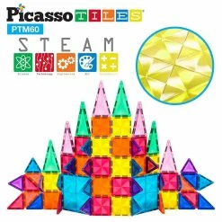 Deals 😀 PicassoTiles - Mini Diamond 60pc Set PTM60 ⌛