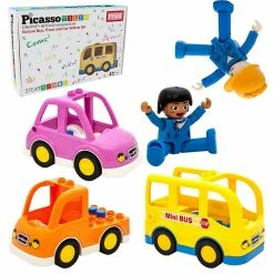 Best deal 😍 PicassoTiles - People Character Figure Set 3 Cars PTA05 🌟