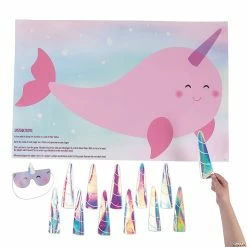 Cheapest ✨ Pin the Horn on the Narwhal Party Game 🤩