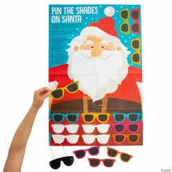Deals 🎁 Pin the Shades on Santa Game 💯