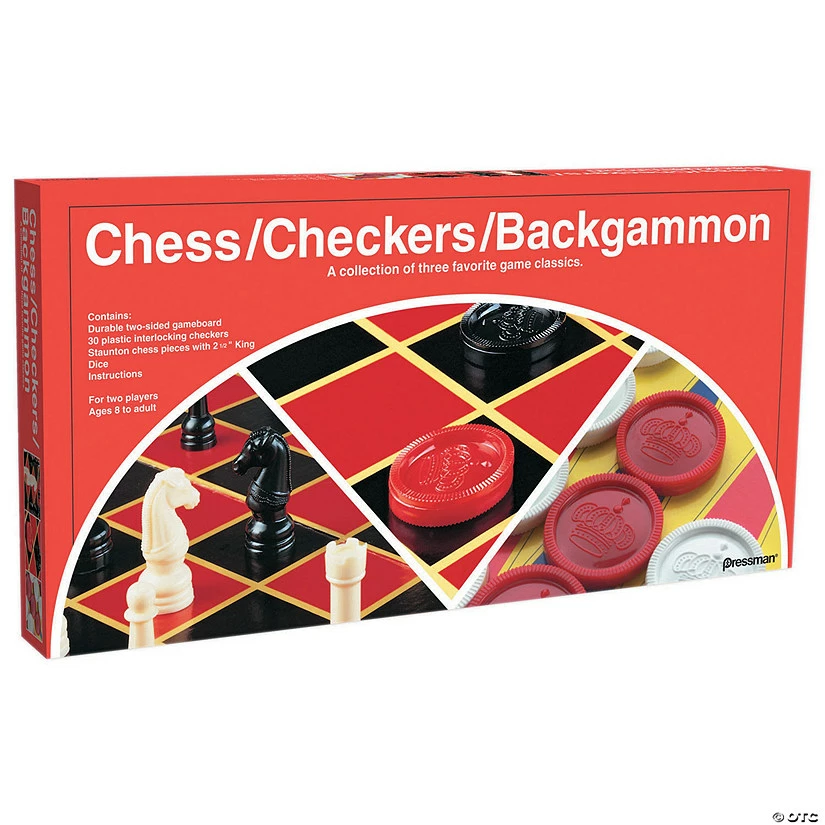 Wholesale ๐ Pressman Chess, Checkers & Backgammon Board Game Sets โจ 3 Wholesale ๐ Pressman Chess, Checkers & Backgammon Board Game Sets โจ