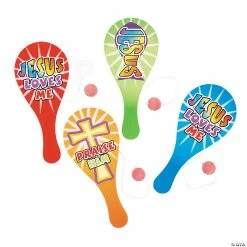 Best Sale 🌟 Religious Paddleball Games - 12 Pc. ❤️