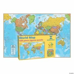 Brand new 😀 Round World Products World Map Jigsaw Puzzle ⭐
