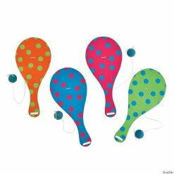 Cheapest 🛒 Spring Brights Paddleball Games - 12 Pc. 🎁